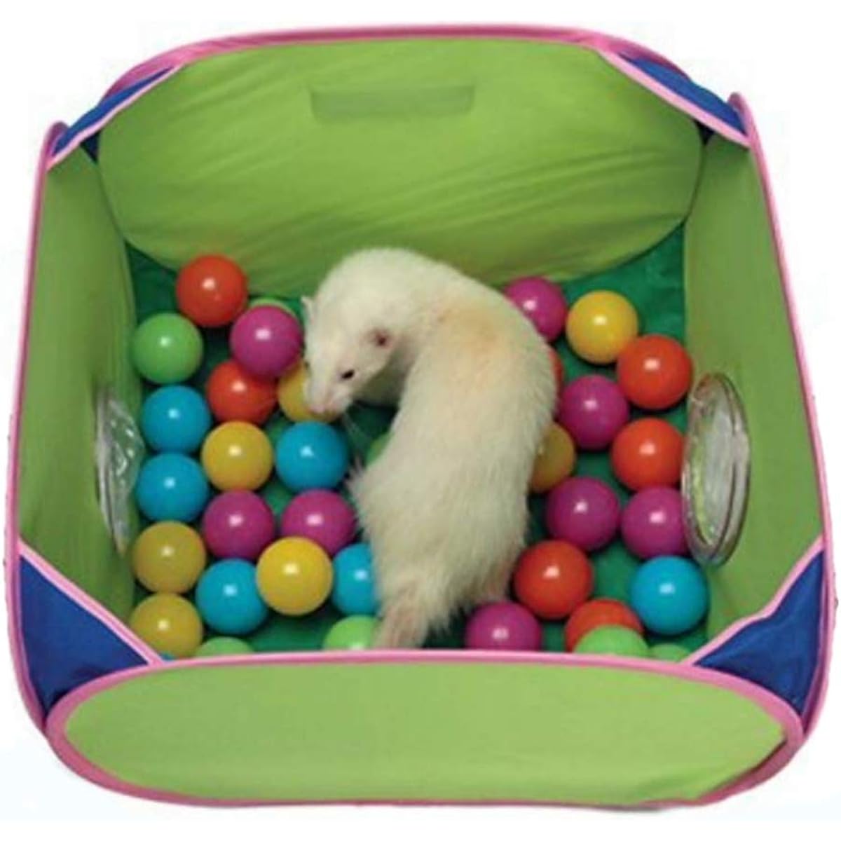 Marshall Pop'n Play Ball Pit Ferret Toy | Set of 1 Pit and 35 Balls - Pit 35x35x25cm, Balls 4cm diameter