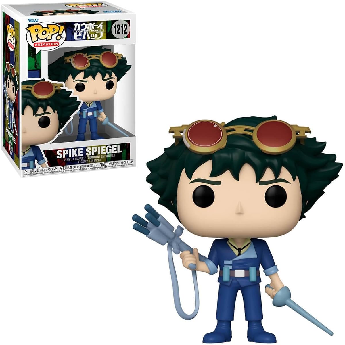POP Cowboy Bebop - Spike Spiegel with Weapons and Sword Funko Pop! Vinyl Figure (Includes Compatible Pop Box Protector Case), Multicolor, 3.75 Inch