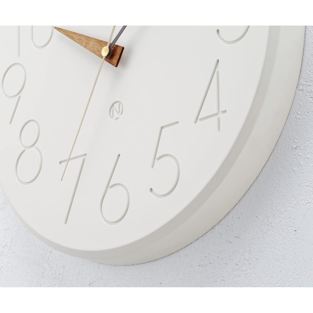 Interform Wall Clock Smook CL-4168 White Wood Gold Diameter 30.5cm Sweep Movement