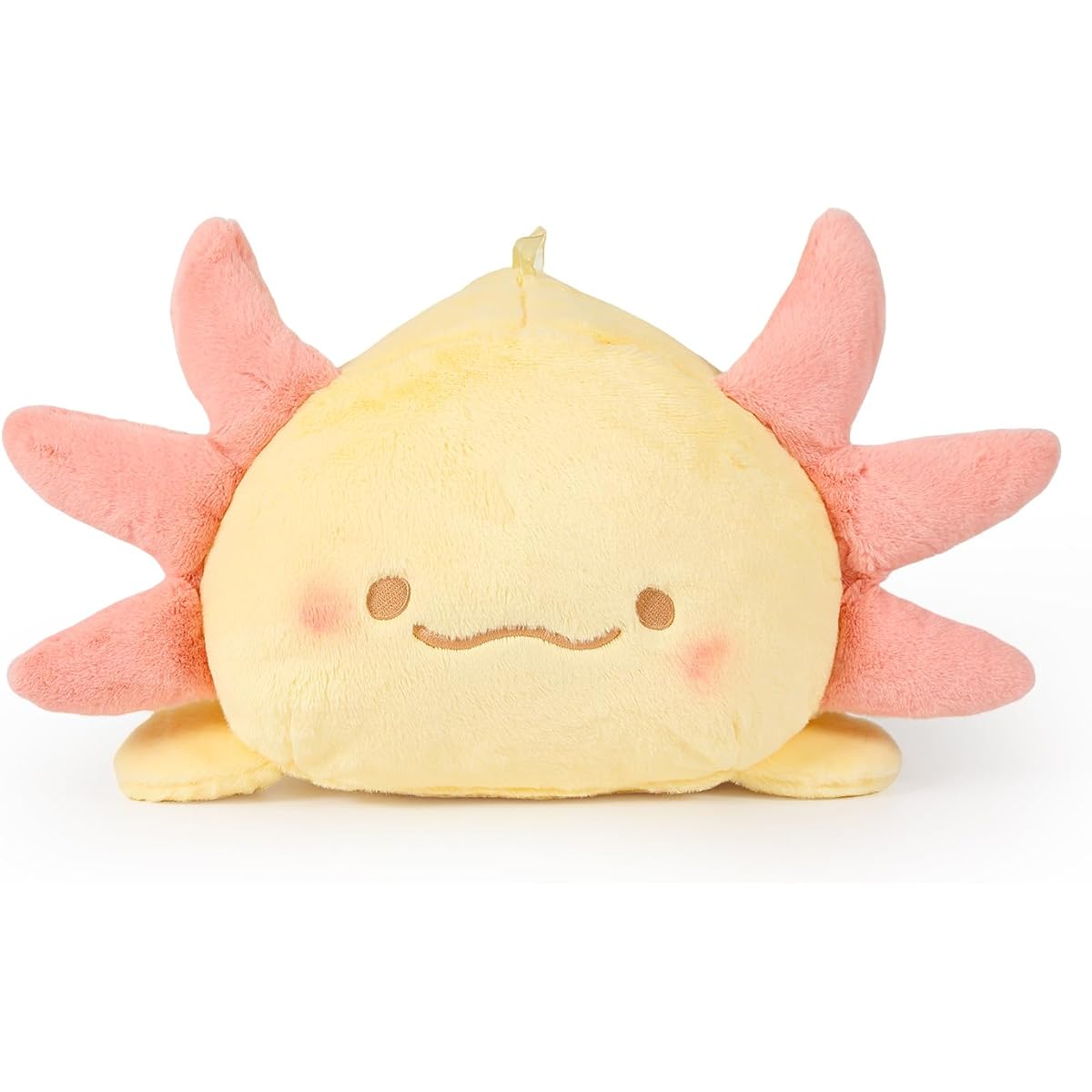 Ditucu Cute Axolotl Plush Pillow Soft Salamander Stuffed Animal Toy Cute Stuffed Animal Doll Gift for Kids Yellow 7.8 Inch