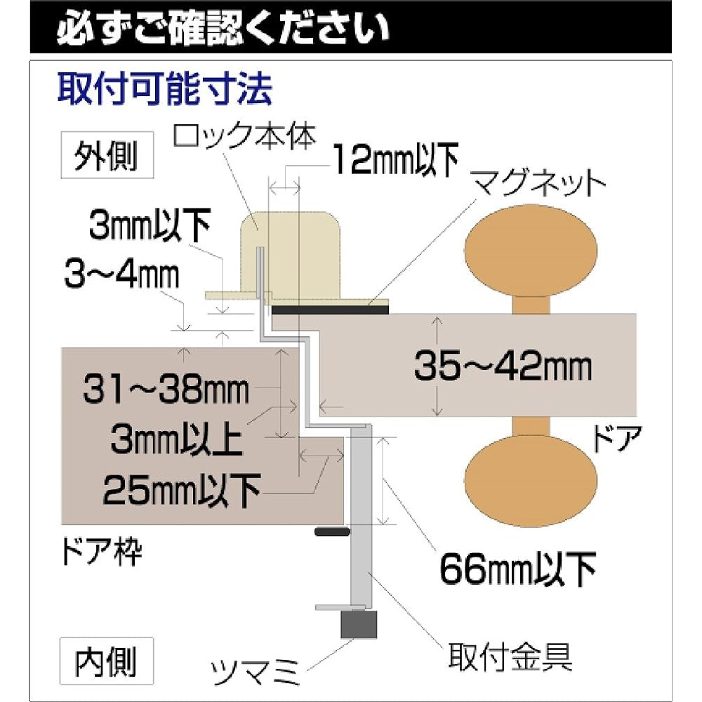 Guard lock for iron doors No.551K for cover doors