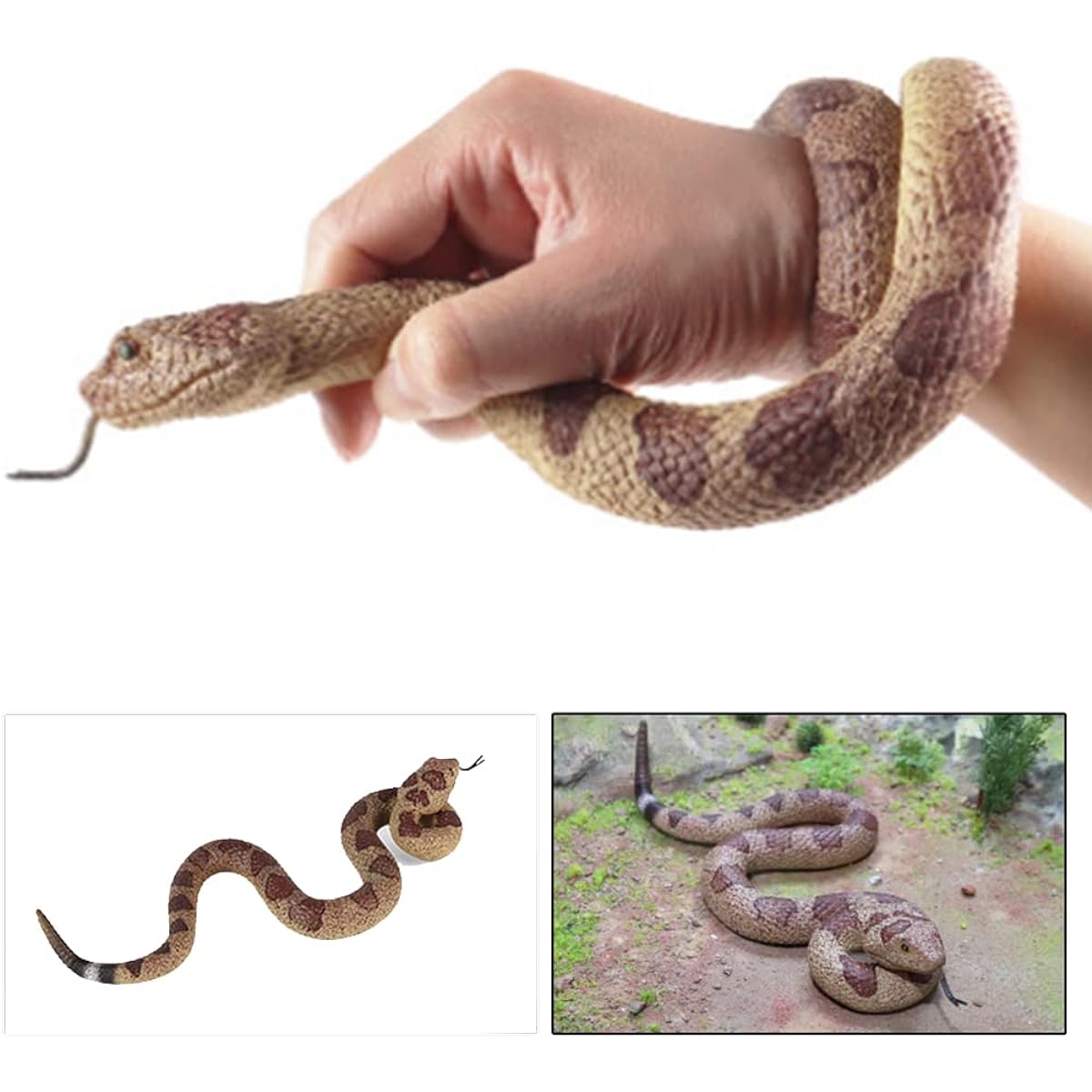 HAOZAIKEJI Prank Gift Box Halloween Surprise Horror Box Realistic Snake Mouse Bug Toy Creative Prank Toy Kit Party Favors Decorations April Fools