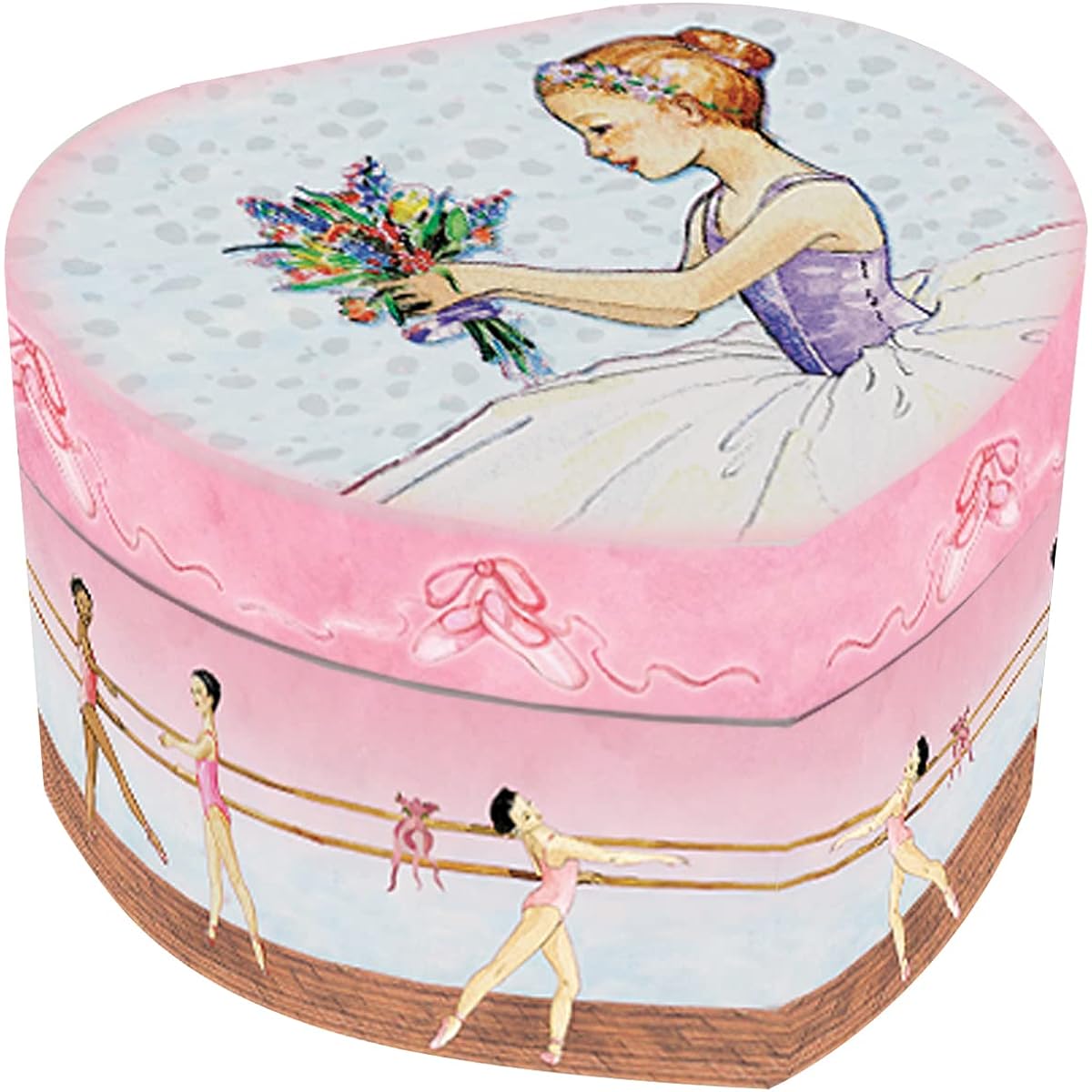 Enchantmints Ballerina Jewelry Box Girls Heart Shape Ballerina Swan Spin into Swan Lake