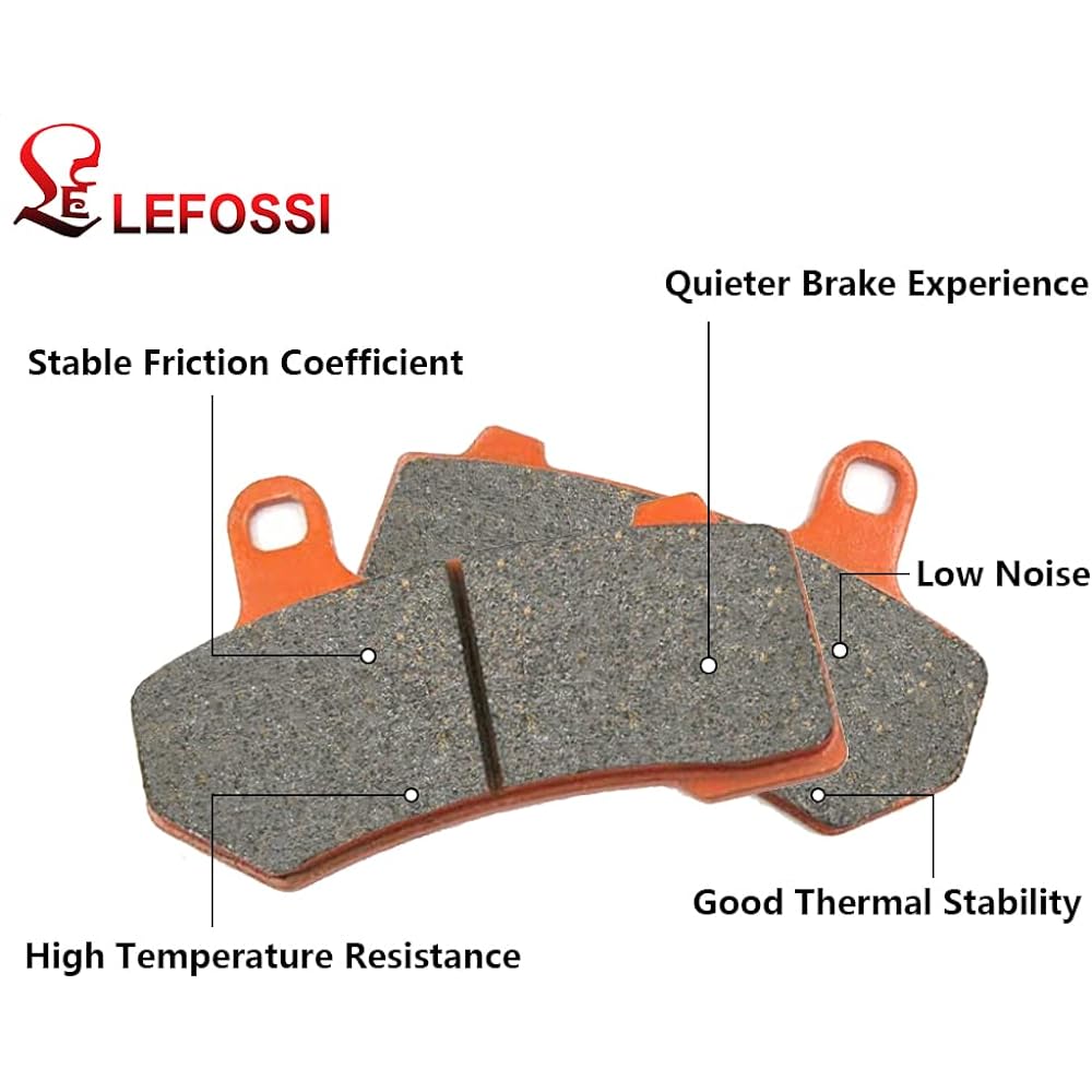 LE LEFOSSI Front Rear Carbon Fiber Brake Pads Harley Touring FLHXS Road Glide Special FLHRS Road King Special 2015 2016 2017 2018 2019 2020 2021 FA409FR