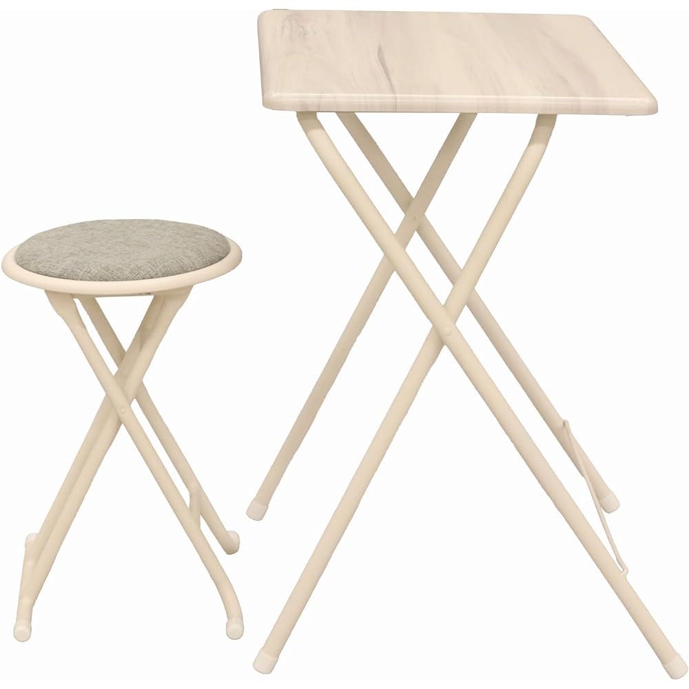 AIS Folding Table/Chair Set Table/Width 60 x Depth 52.5 x Height 71.5cm Chair/Width 33.5 x Depth 30 x Height 47cm Gray FTC-02 GY