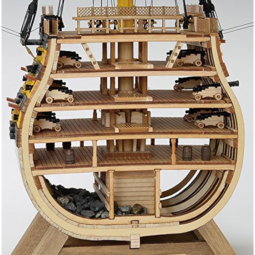 Woody Joe 1/160 Royal Navy Victory Cut Model (With Sail) Wooden Model Unpainted Assembly Kit