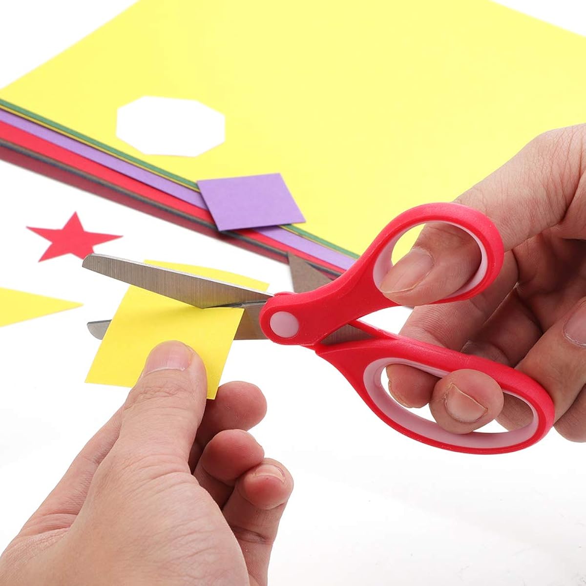 Potamish Scissors for Kids (48 Pieces Teacher Pack Rounded Tip 5.6 Inch) - 5.6 Inch Soft Touch Dull School Student Scissors PM-003-R48-A (Pack of 48)
