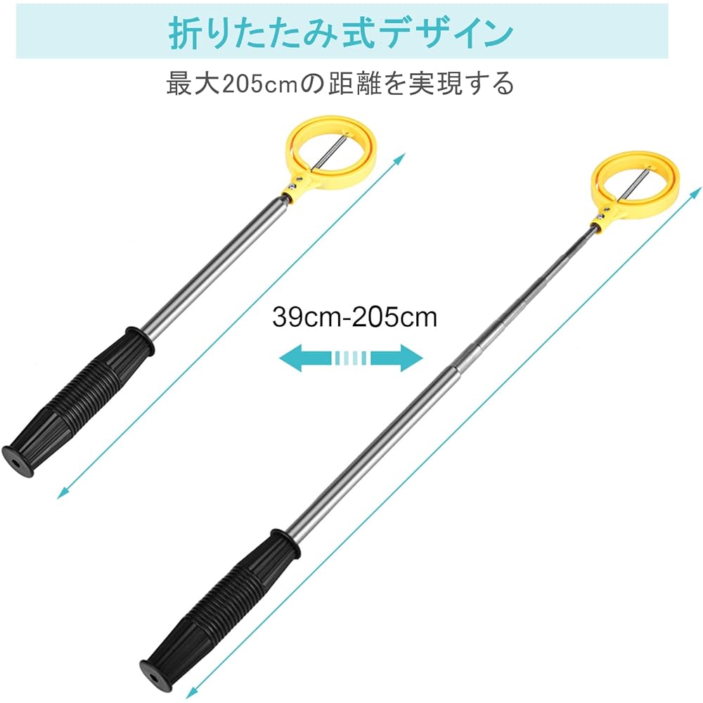 Golf Ball Easy Picker Ball Retriever 8 Levels 40cm~2m Telescopic Ball Pickup Automatic Locking Device Golf Picker Ball Recovery Tool Outdoor Ball Retrieval