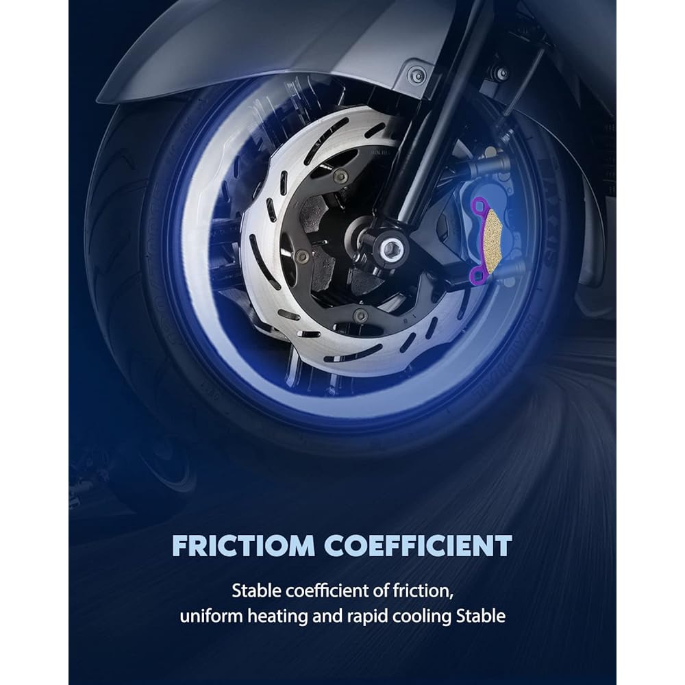 ECCPP FA159 Brake Pads Front Rear Carbon Fiber Replacement Brake Pad Kit for Polaris 300, 400L, Big Boss, Diesel, Magnum, Ranger, RZR, Scrambler, Sport