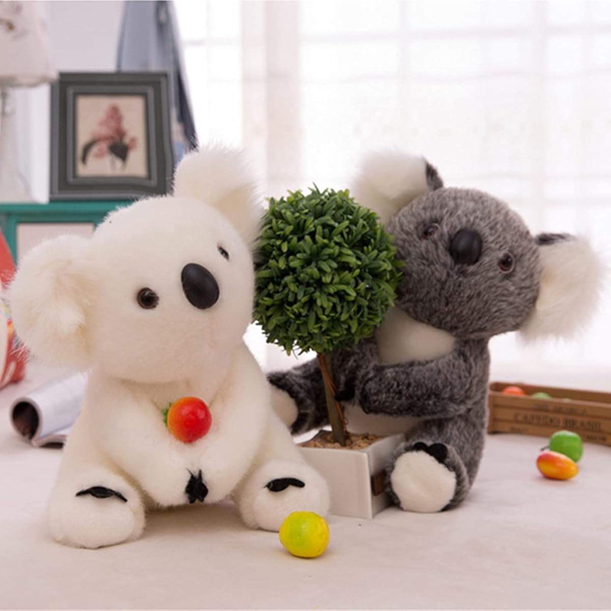 Koala Bear Stuffed Animal Simulation Koala Doll Toy Gift (Grey 11 inch)