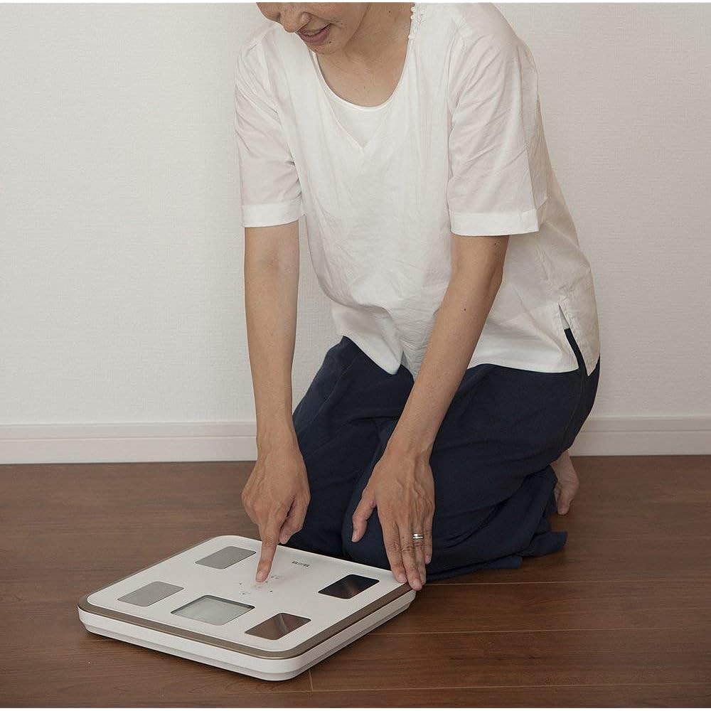 Tanita Weight Body Composition Meter Backlight Made in Japan White BC-810 WH Full-dot LCD display screen/Face illustration and support message display