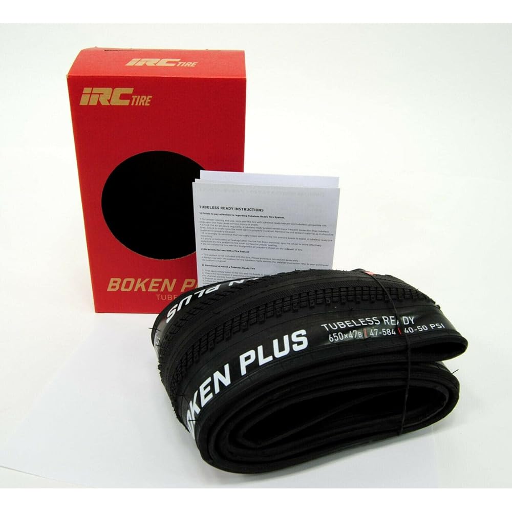 IRC TIRE Bicycle Tire BOKEN PLUS TUBELESS READY BOKEN PLUS Tubeless Ready 650X47B Black