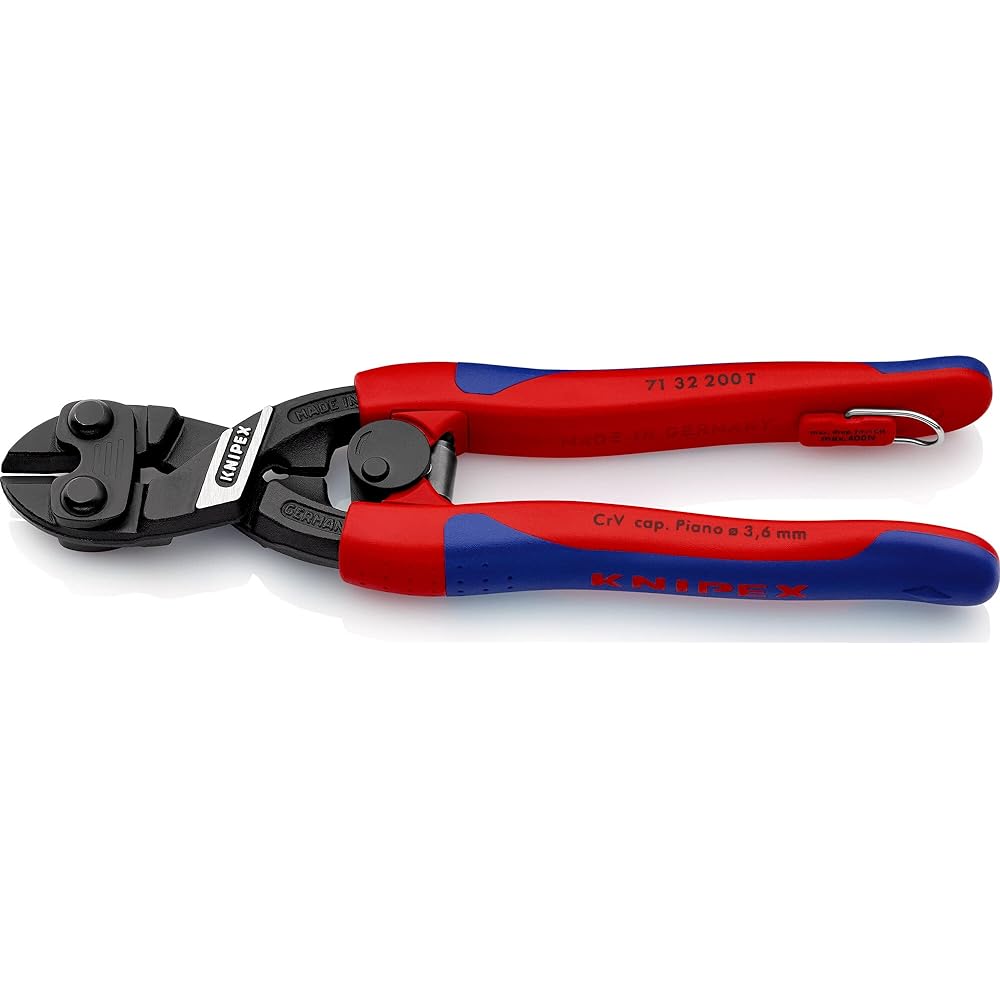 KNIPEX 7132-200TBK Small Clipper with Spring Fall Prevention (B