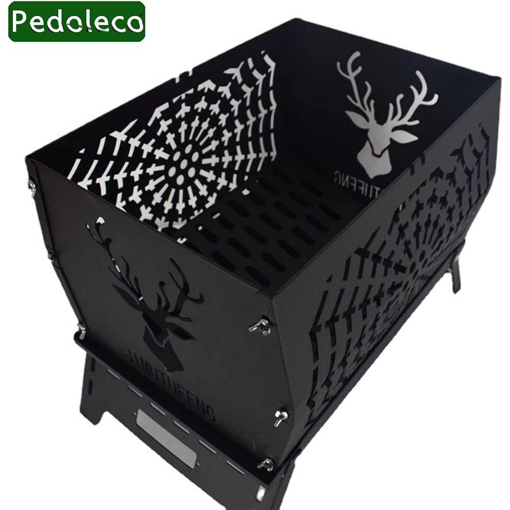 Pedoleco Large Camping Camping Foldable Elk Shape Load 20kg Fireproof Sheet/Storage Bag Included Portable Compact Outdoor Equipment Camping/Beach/Fishing/Climbing/Excursions Easy to Assemble (B)