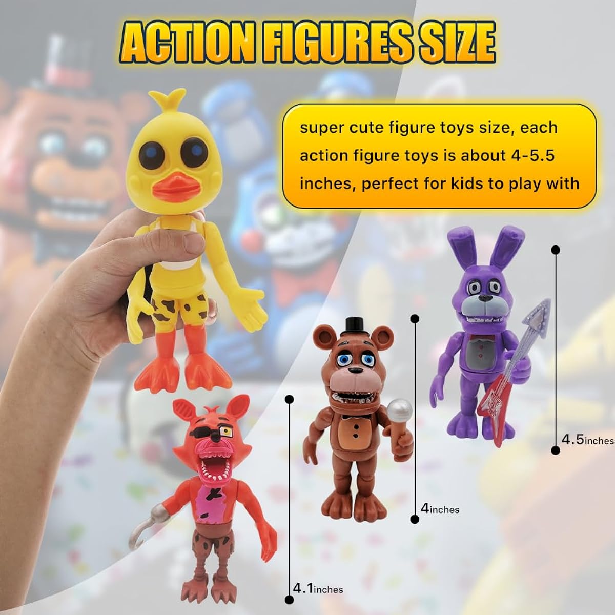 Minaso Action Figure Toys, 18pcs Game Figure Toys Movable Joint Toy Dolls Collectible Figure Gifts for Kids and Cake Topper