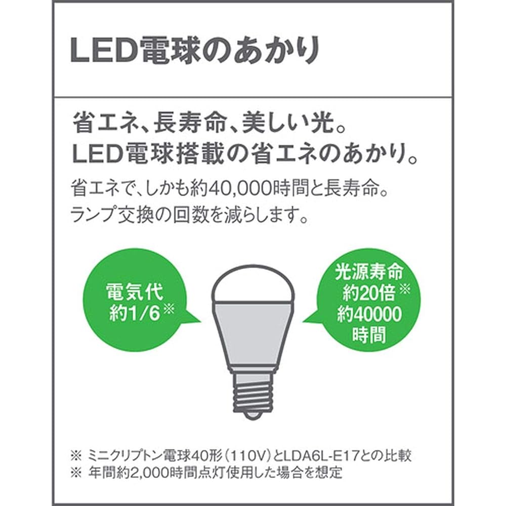 Panasonic LED Porch Light 40 Shape Bulb Color LGWC81566SF