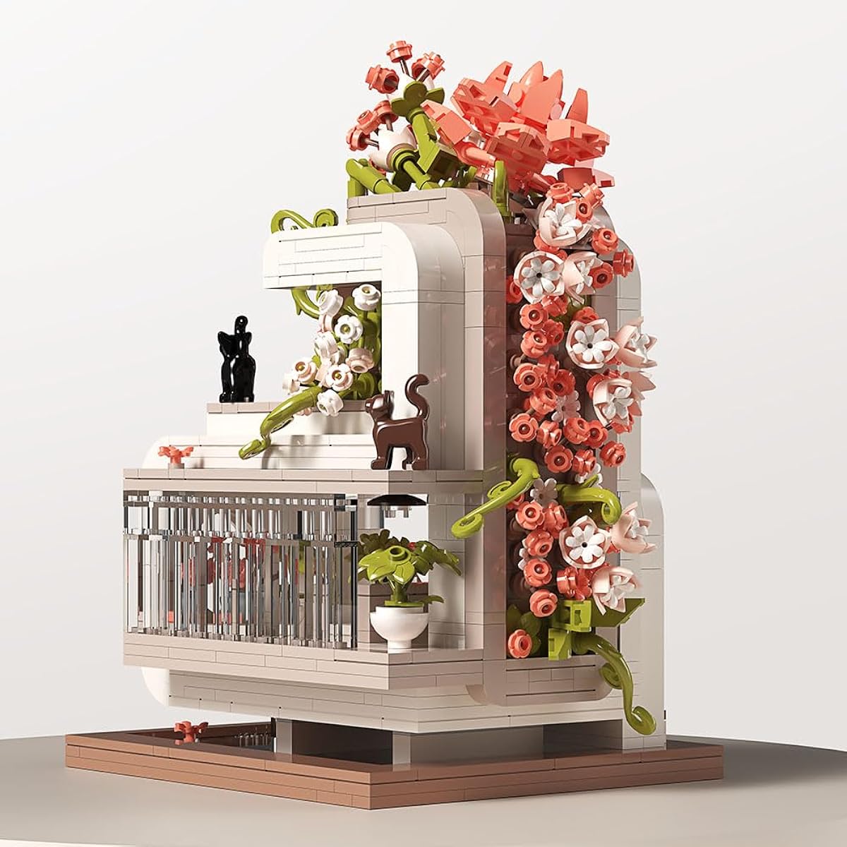 Flower House Building Set Mini Bricks Street View Building Blocks Toy Set Gift for Girls