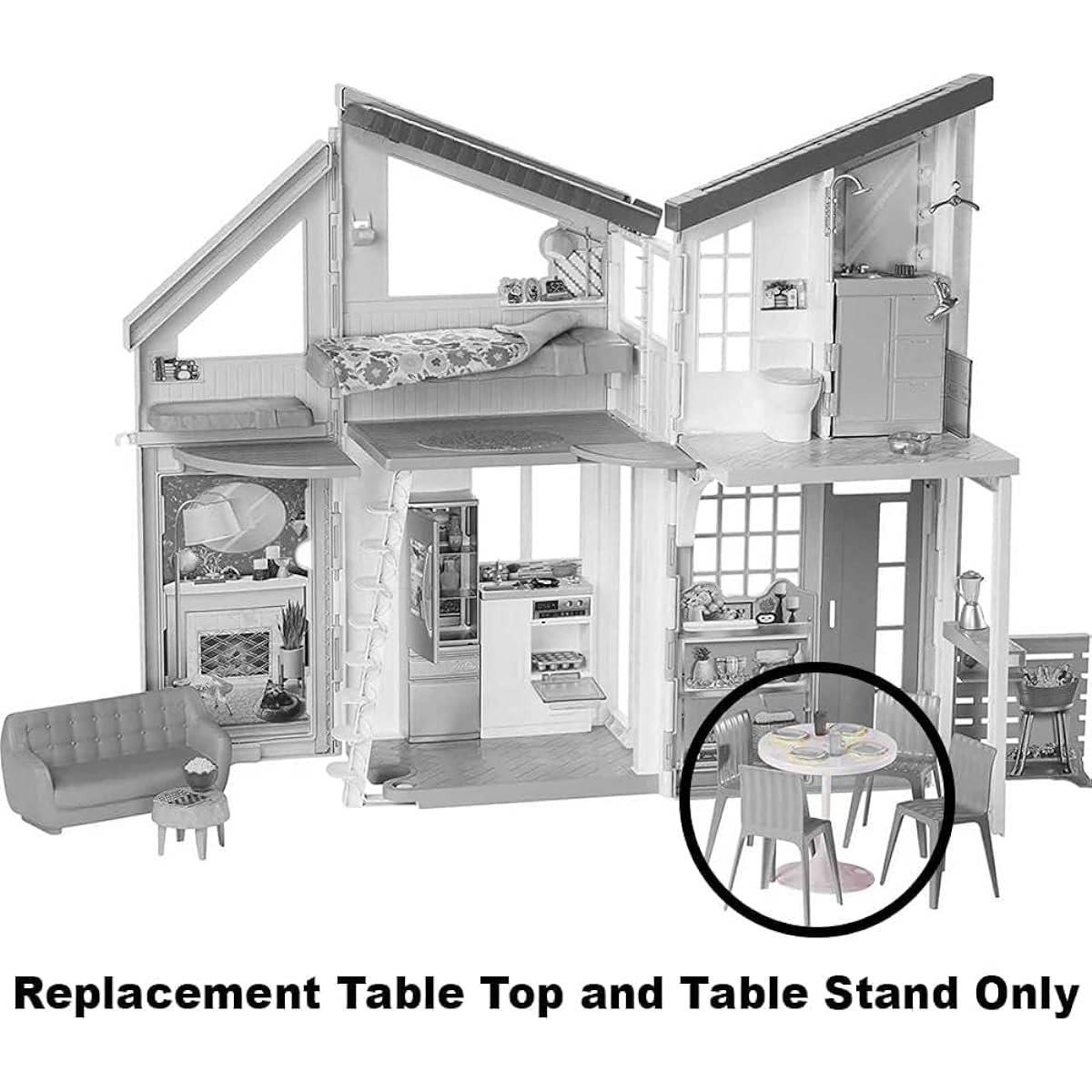 Barbie Malibu House Playset FXG57 Replacement Table Top and Table Stand