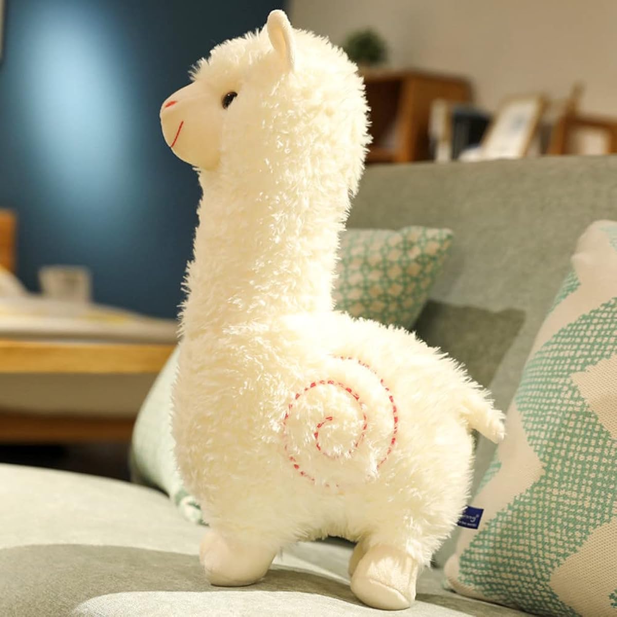 XIYUAN 18" Llama Plush Toy Pillow Alpaca Doll Toy Llama Stuffed Animal Large Plush Doll Huggable Llamacorn Alpaca Plush Long Huggable Pillow Soft Fluffy Cushion Gift (White)