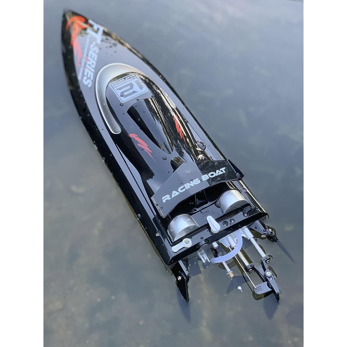 Large Racing High Speed Boat 2.4GHz 4CH 45KM/H Brushless Motor Ultimate Version Configuration Hobby Adult Boys Favor 18.1 Inch RC Remote Control Boat