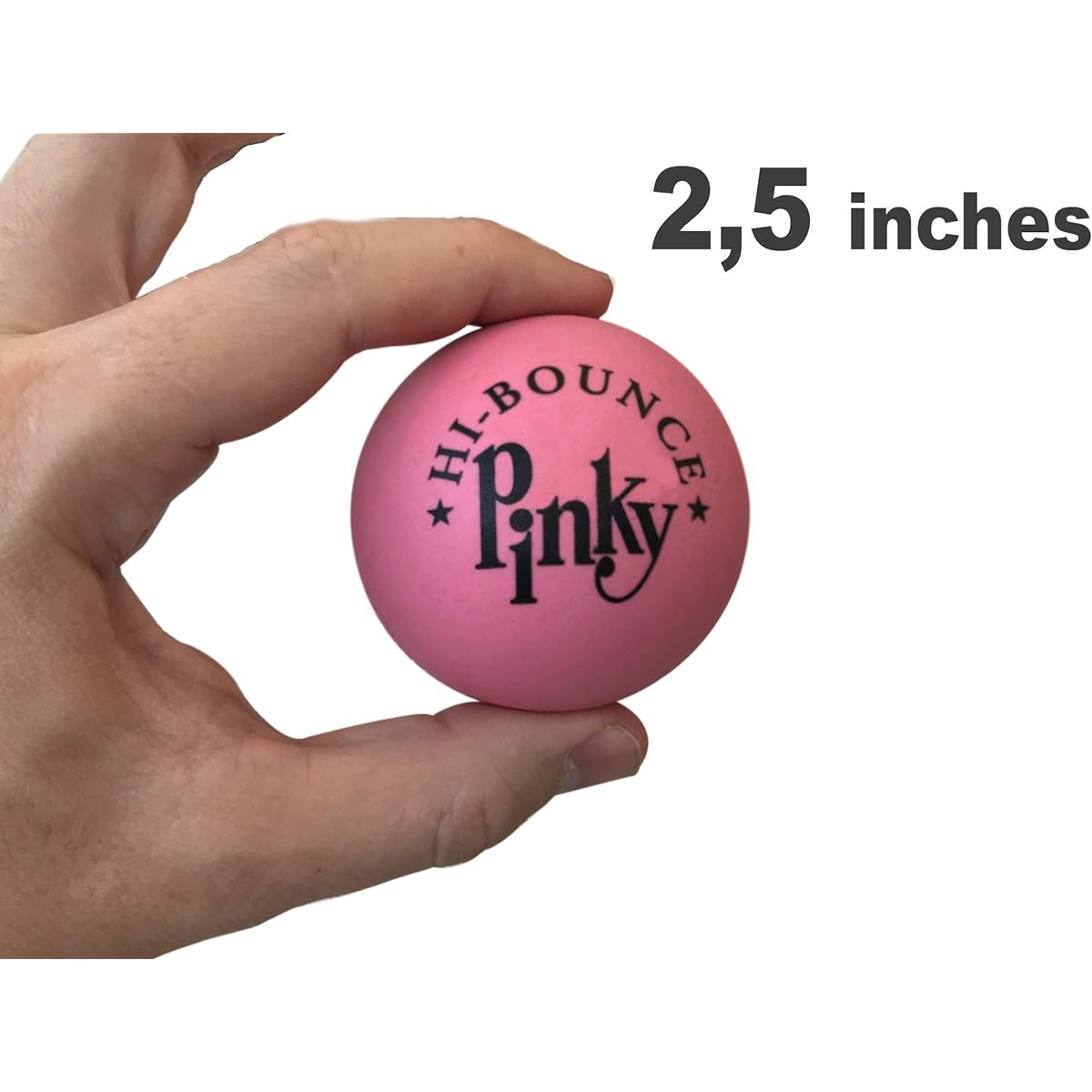 Premium Rubber Balls | 24 Ball Pack | Pinky Bouncy Balls | Colorful Display Box and Ball Combo | Party Supplies | Genuine Solid Rubber High Bounce Pink Ball | Wall Balls for Kids | Most Bouncy Ball Game