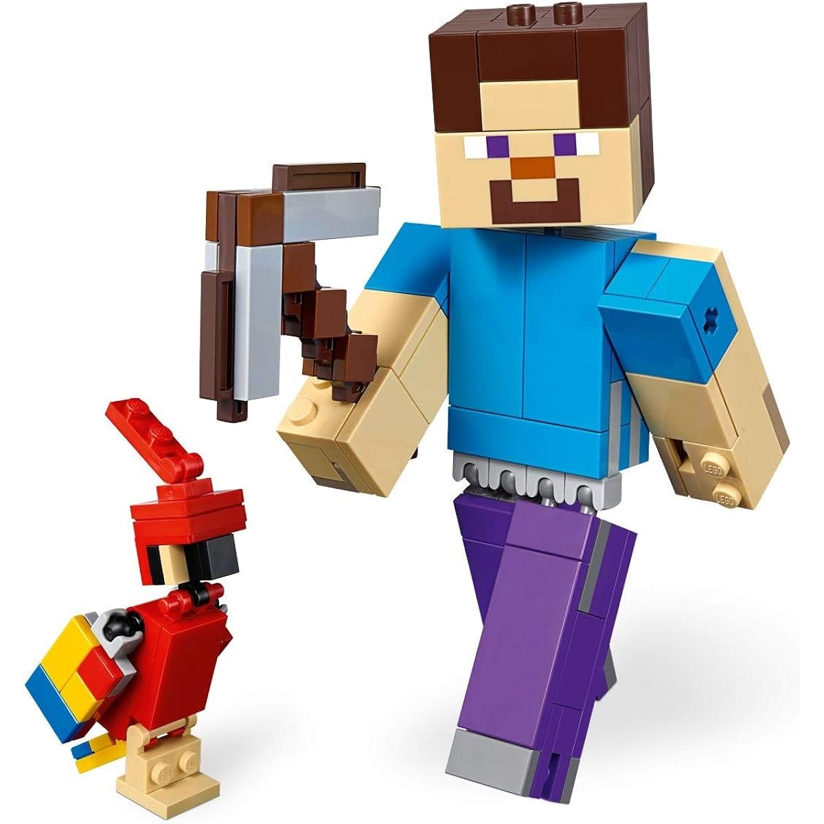 LEGO Minecraft Minecraft Big Fig Steve and Parrot 21148 Blocks Toys for Boys