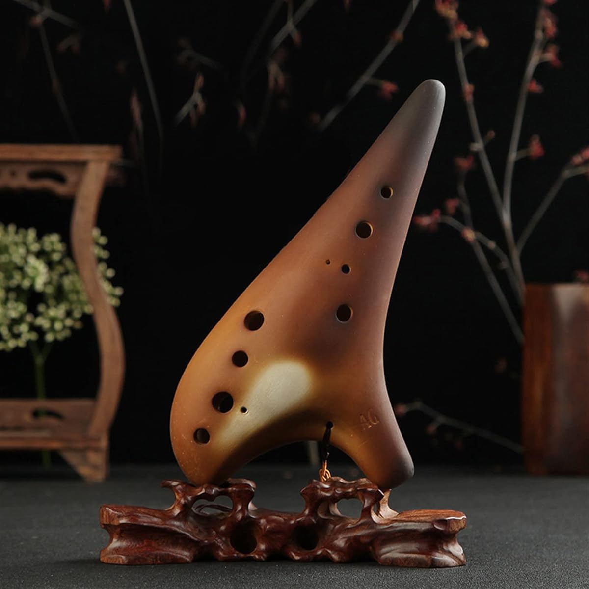 Professional 12 Holes Alto G Tune Ocarina Musical Instrument for Beginners Students Plain Baked Clay Ocarina Ocarina Instrument