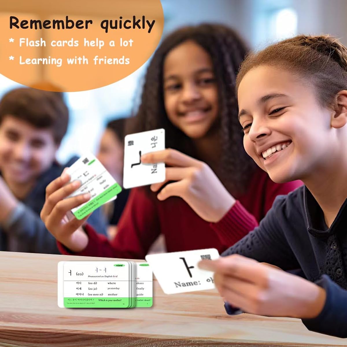 Hangul Korean Alphabet Syllabury Flash Cards for Beginners & Adults - Korean Education Learning Flash Cards - Pure Pronunciation Learning Video - Example Sentences and Vocabulary