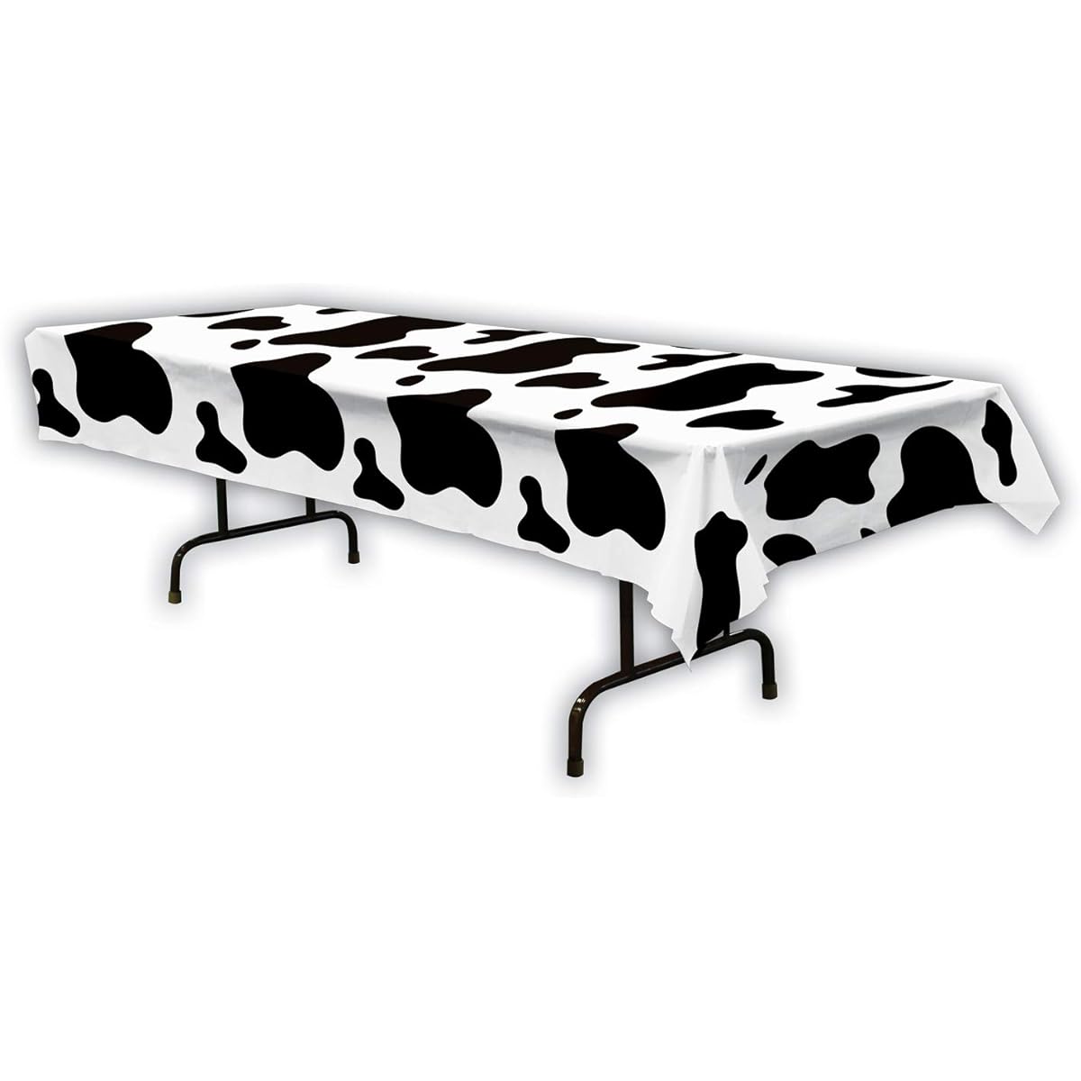 Qty 16 Cow Print 9" Plates, 16 Luncheon Napkins and Cow Print Tablecover 33 Piece Bundle