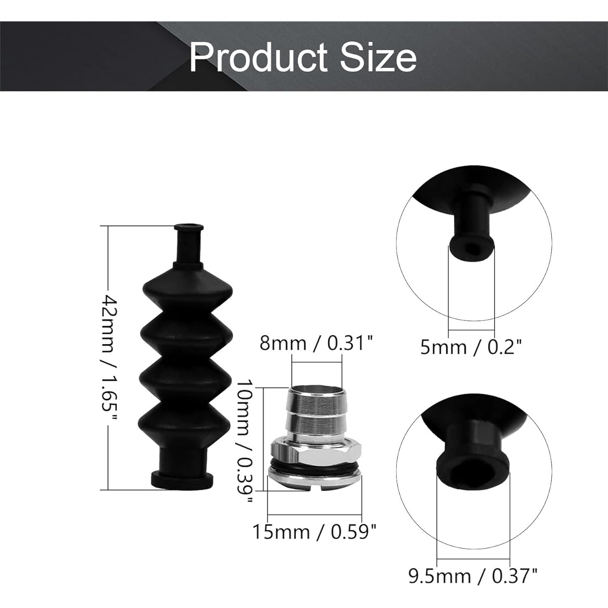 Fielect Waterproof Pushrod Rubber Seal with Aluminum Mount for L50mm RC Boat 2 Sets