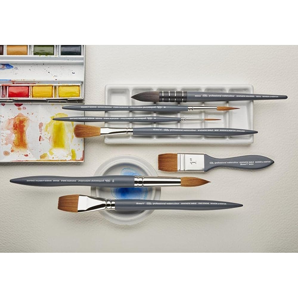 Winsor & Newton Professional Watercolor Brush Synthetic Gray Eichhörnchen Mittel