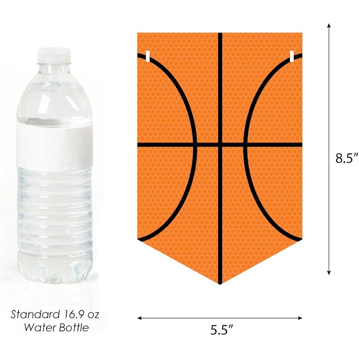 Big Dot of Happiness Nothin' but Net - Basketball - Baby Shower Bunting Banner - Sports Party Decorations - Baby Welcome