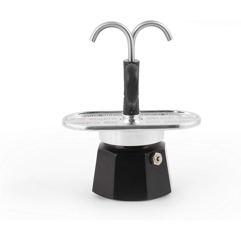 BIALETTI Bialetti Mini Express Induction 2 Cups IH Compatible & Direct Fire Type/Espresso Cup Included (Coffee Maker Espresso Maker Macchinetta)