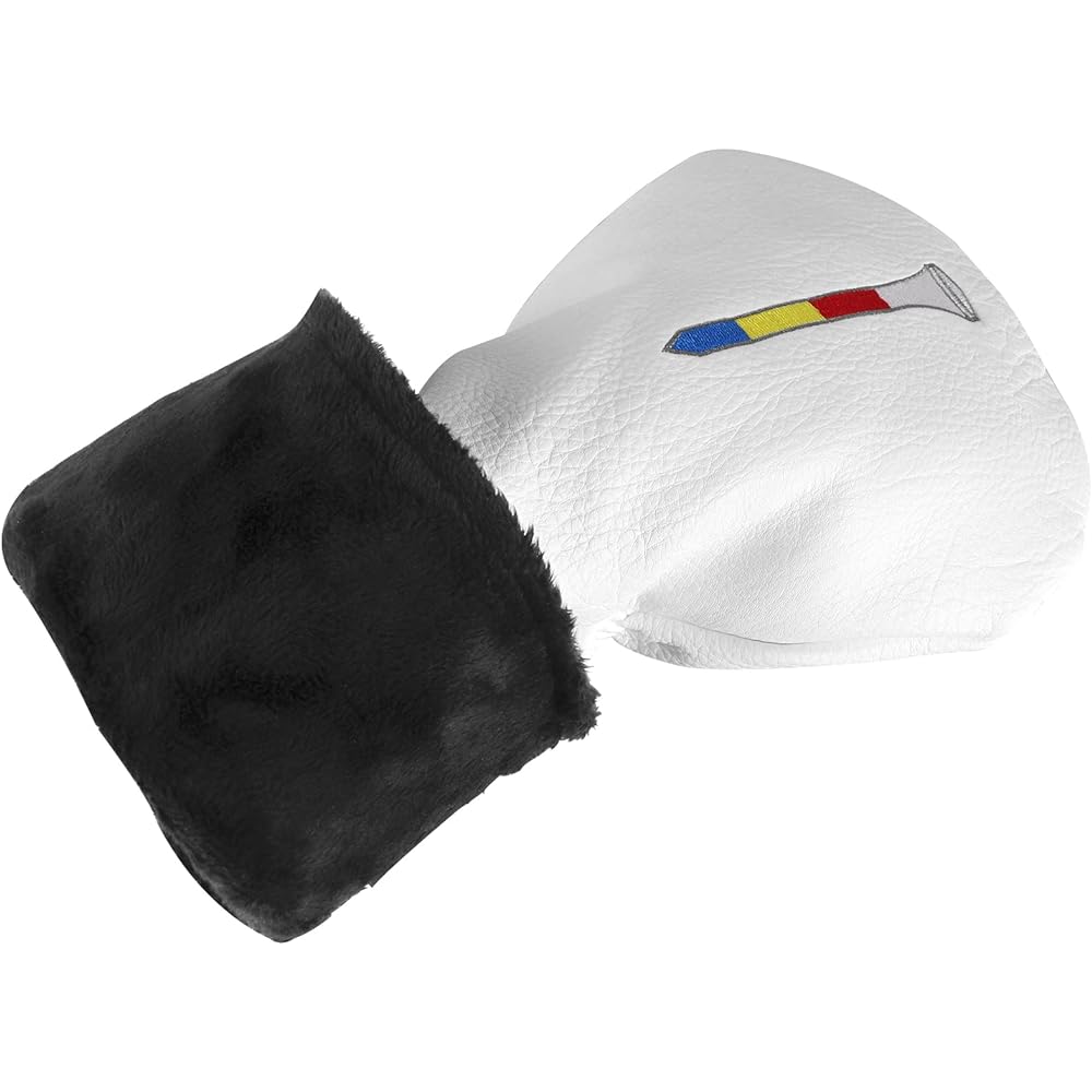 Craftsman Golf Driver Cover for DR Compatible with 460CC Single Item Club Head Cover Wood Cover Tee Embroidery Synthetic Leather White