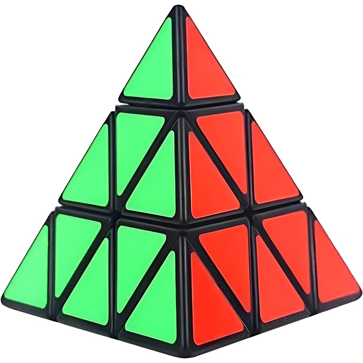 Pyramid Speed Cube 3x3x3 Pyramid Cube Pyramid Speed Cube 3x3 Triangle Cube Puzzle Triangle Magic Cube Puzzle for Kids Adults (Black Sticker)