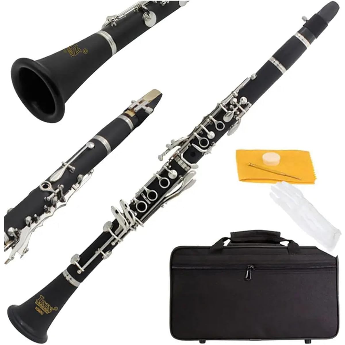 Harilla Gold Strap Flat B Clarinet, Bakelite Tube Professional