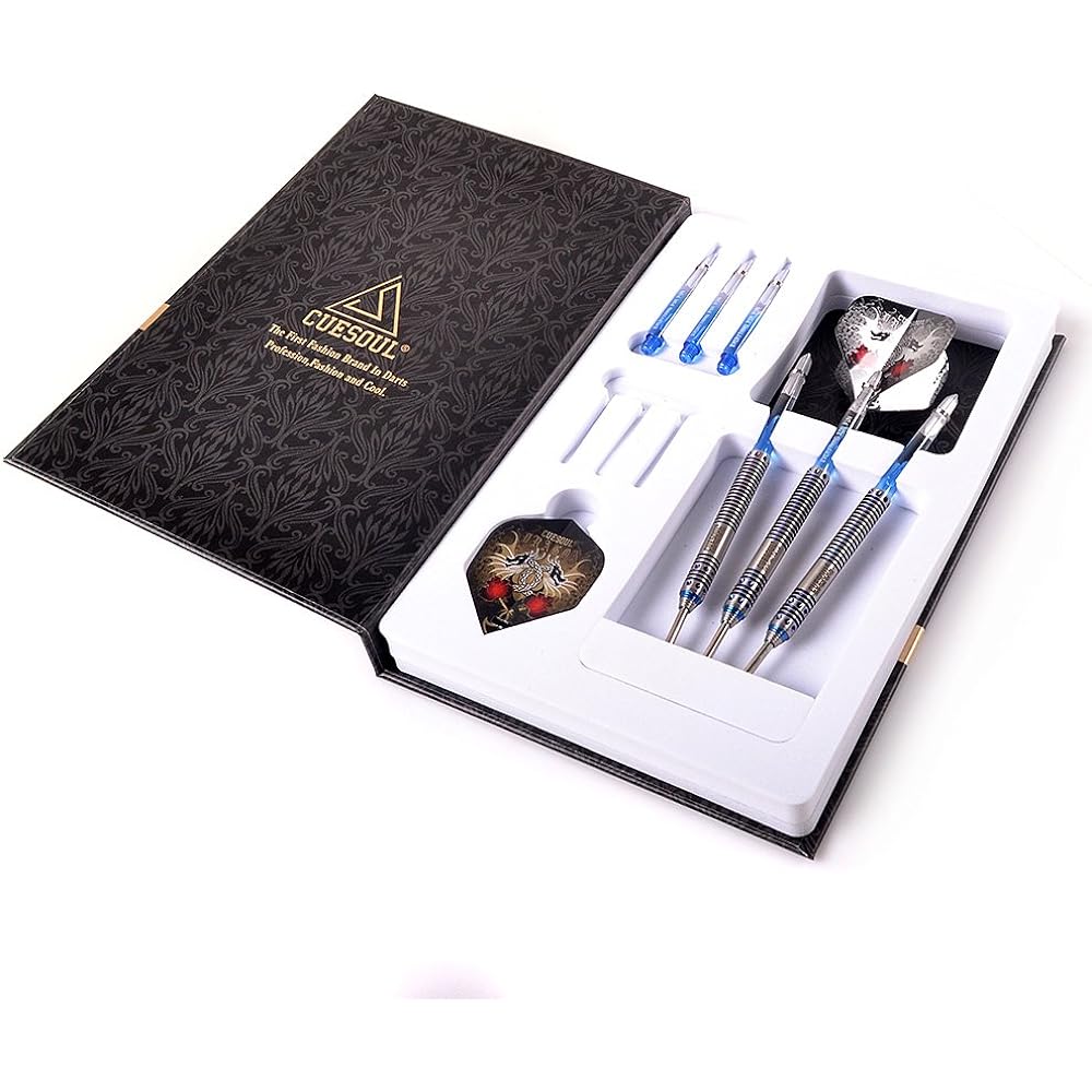 CUESOUL Dragon Fashionable 90% tungsten Steel Tip Darts Set,26 Grams Barrel with Titanium Coated(CSDN-C4405)