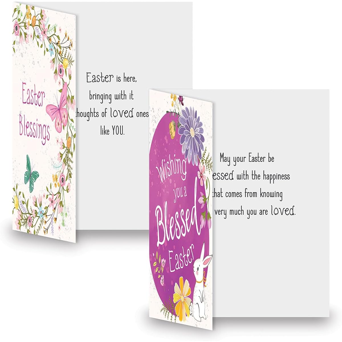 Naturals Faith Easter Cards, Set of 8, 2 of Each Design, 5" x 7" with Envelopes