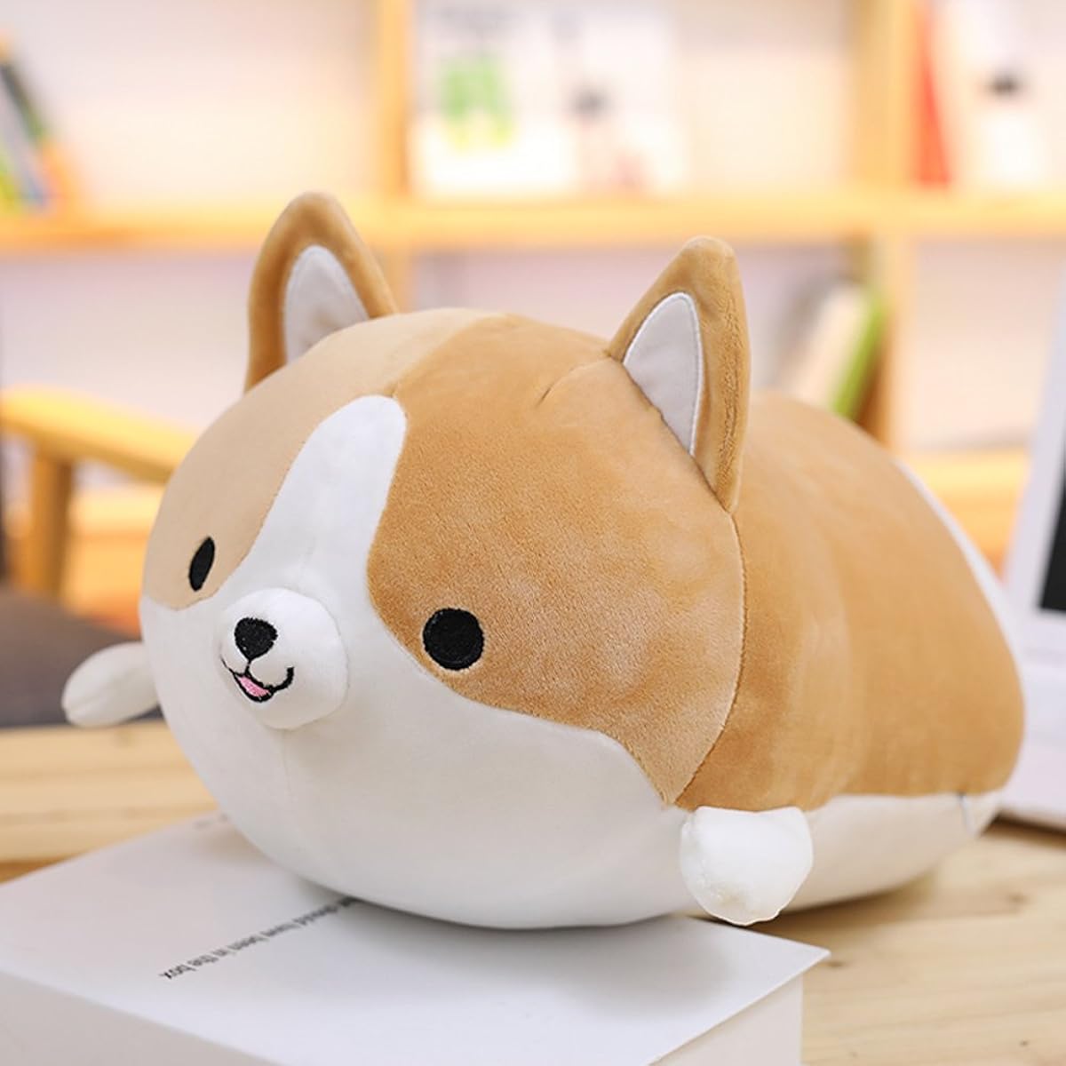(30cm , Brown) - Levenkeness Corgi Dog Plush Pillow, Soft Cute Shiba Inu Akita Stuffed Animals Toy Gifts (brown, 30cm )