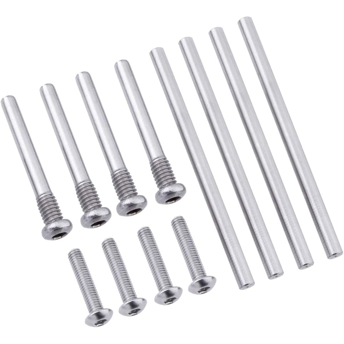 Hobbypark Front/Rear Aluminum Suspension Arms with Screw Pins Replacement for 3655x RC Traxxas 1/10 Slash 4x4 4WD Stampede 4x4 XO-1 Optional Hop-Up (Pack of 4) (Navy Blue)