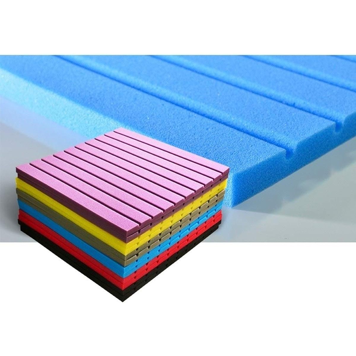 Anti-Noise Drum Room Wedge Acoustic Foam Tiles 20 Panels Acoustic Home Studio Soundproofing Treatment Accessories Household Products (Purple) (Purple)