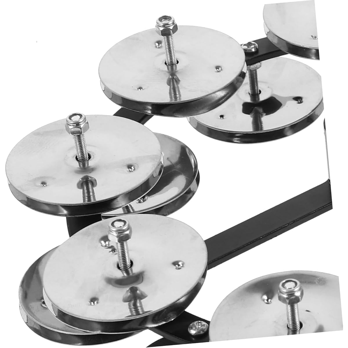 VICASKY 5 Pieces Drum Hanger Hi-Hat Bell Percussion Hi-Hat Tambourine Drum Hi-Hat Accessories Drum Cymbal Hi-Hat Tambourine Drum Cymbal Hi-Hat Tan
