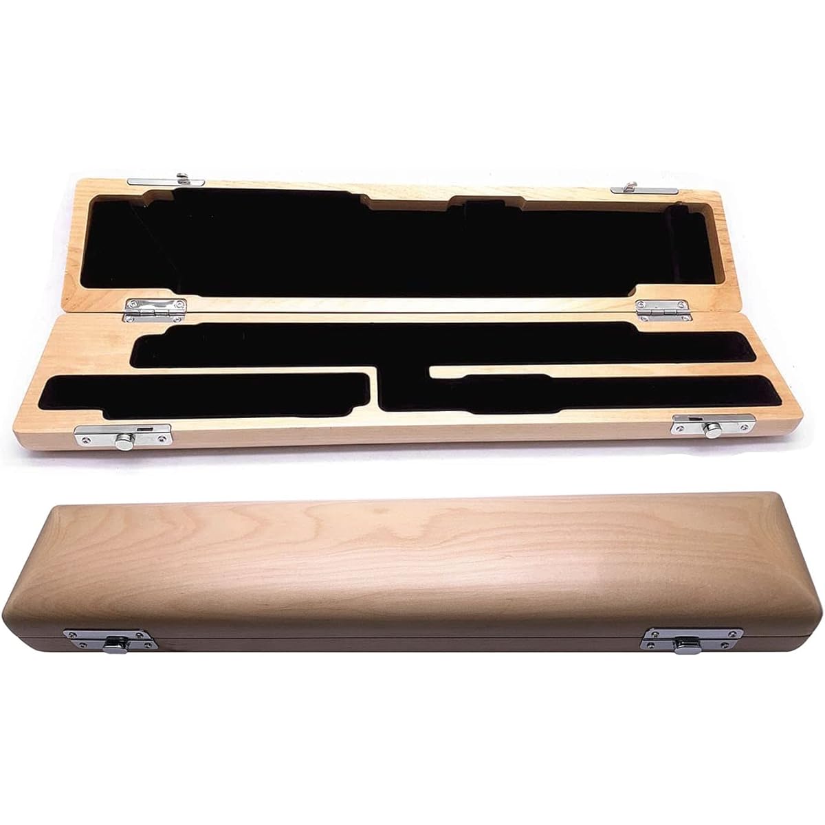 Jiayouy Maple 17 Hole Flute Case Box & Carry Handbag with Adjustable Shoulder Strap, Durable, Great Gift for Flute Players and Musicians