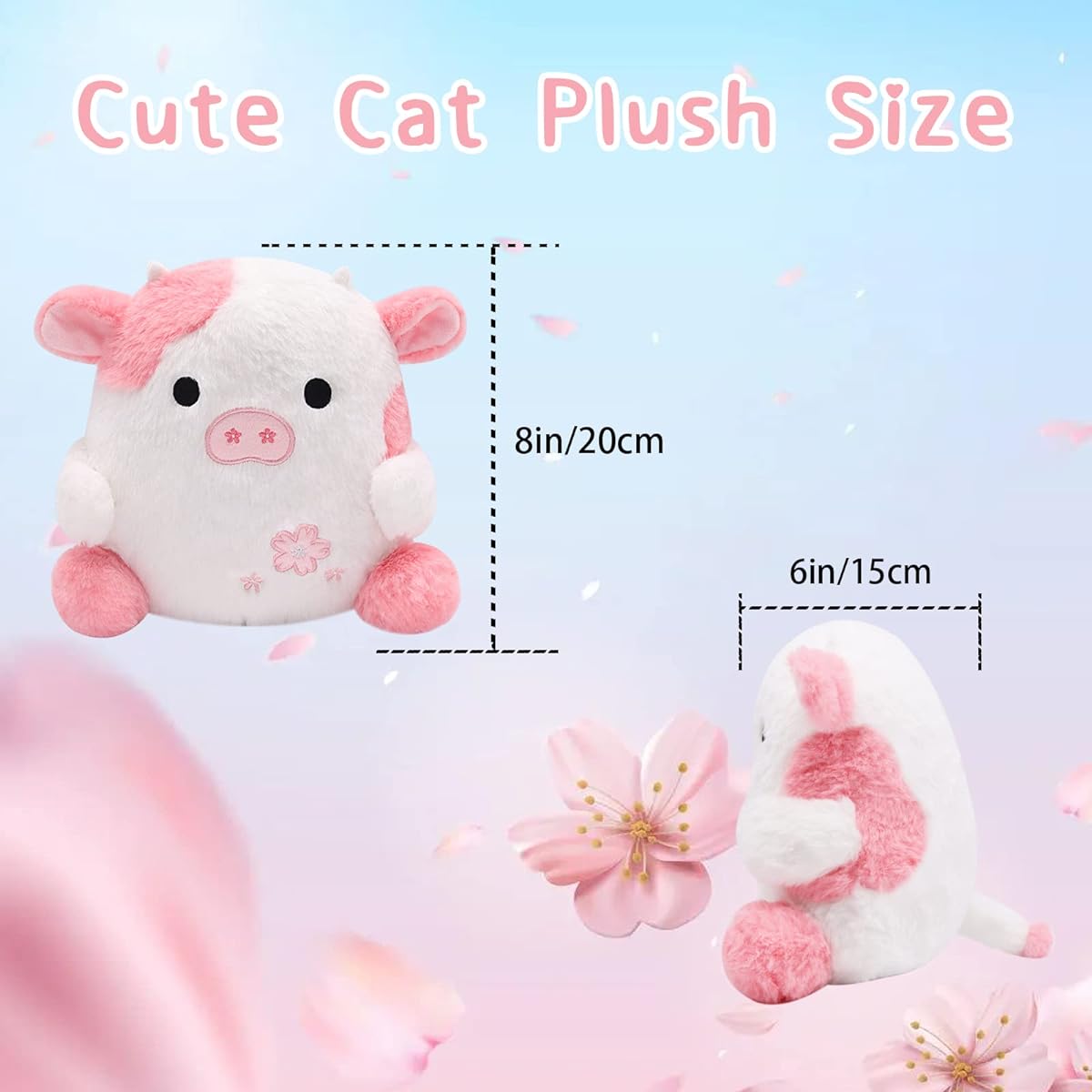 Cow Plush Toy Pillow Cow Plush Toy, Cute Pink Cow Stuffed Animal, Cute Pink Cow Pillow Doll, Cute Pink Cow Plush Toy Pillow, Home Decoration, Soft Pink Cow Stuffed Animal, Gift for Kids, Girls, Boys