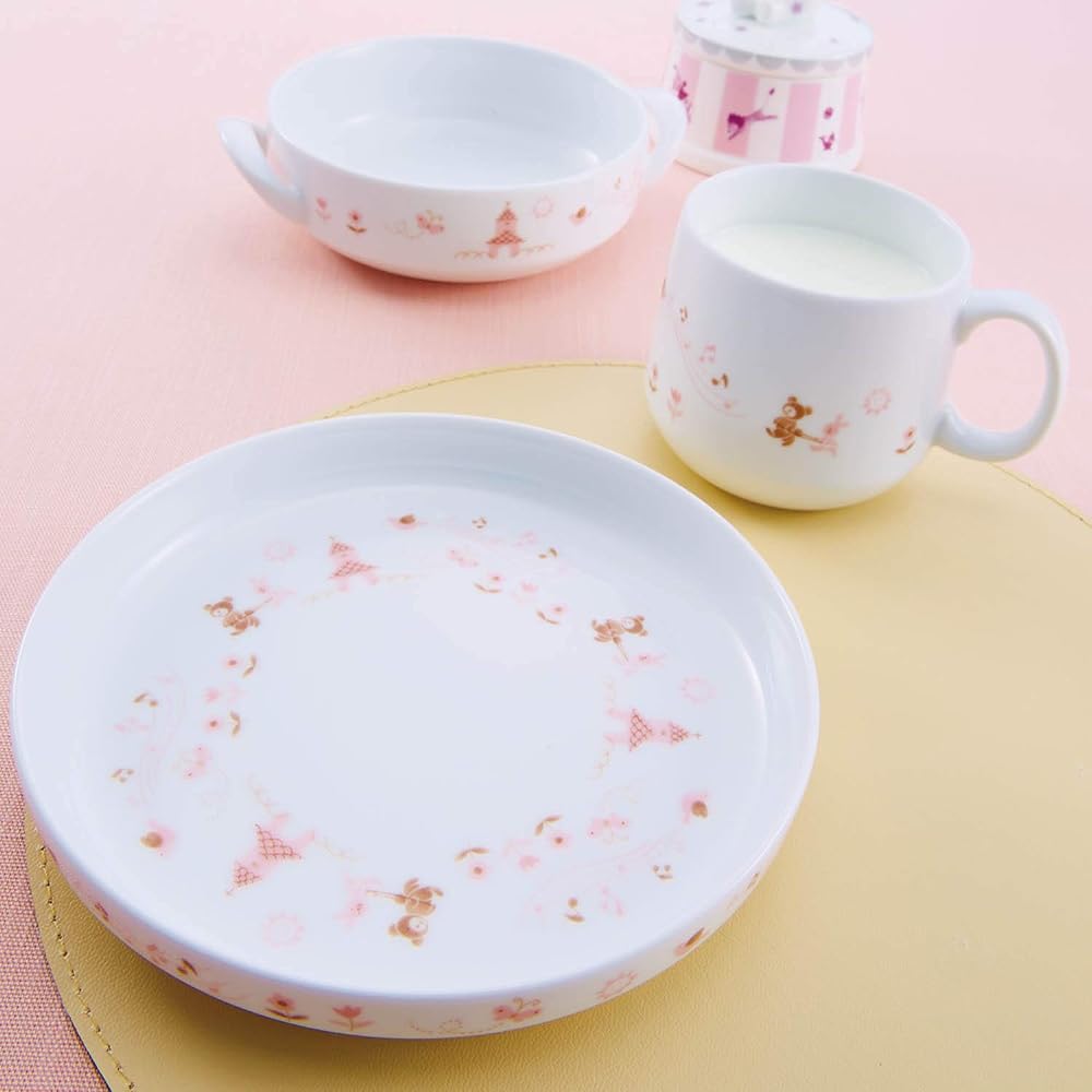 Noritake Plate & Hand Bowl & Rice Bowl & Mug Set Plate: 16cm 300cc Bowl: 16cm 370cc Rice Bowl: 230cc Mug: 245cc Light Step Microwave Safe Dishwasher Safe 4 Pieces Pink Fine Porcelain (Reinforced Porcelain) Y4817/5002-1