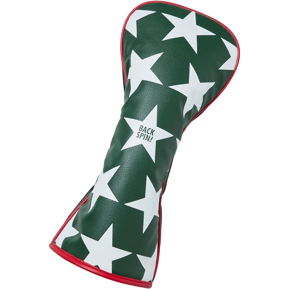 BACK SPIN! STAR PU Head Cover for Driver Backspin Synthetic Leather Head Cover for Driver Star Pattern Stylish Flashy Cool White Black Red