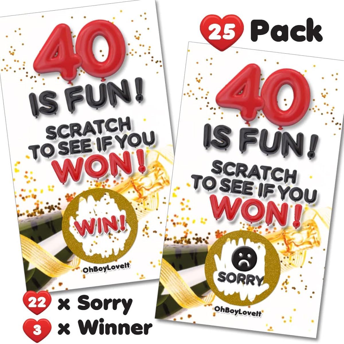 Oh Boy Love It Scratch Off Party Game (Party 40)