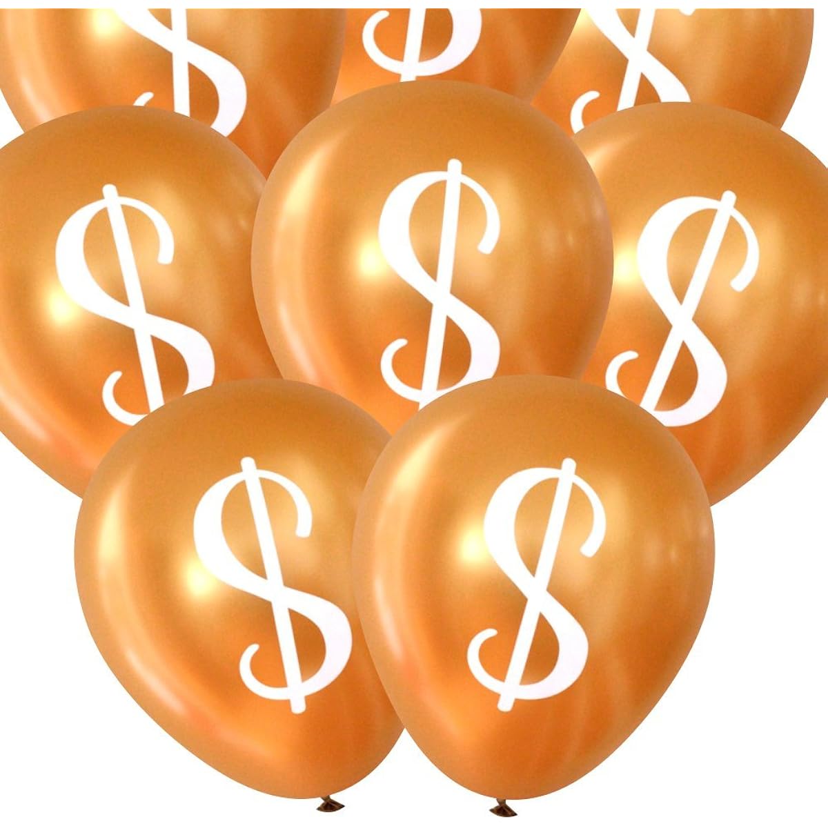 Nerdy Words Dollar Sign ($) Balloons Gold 16 pieces