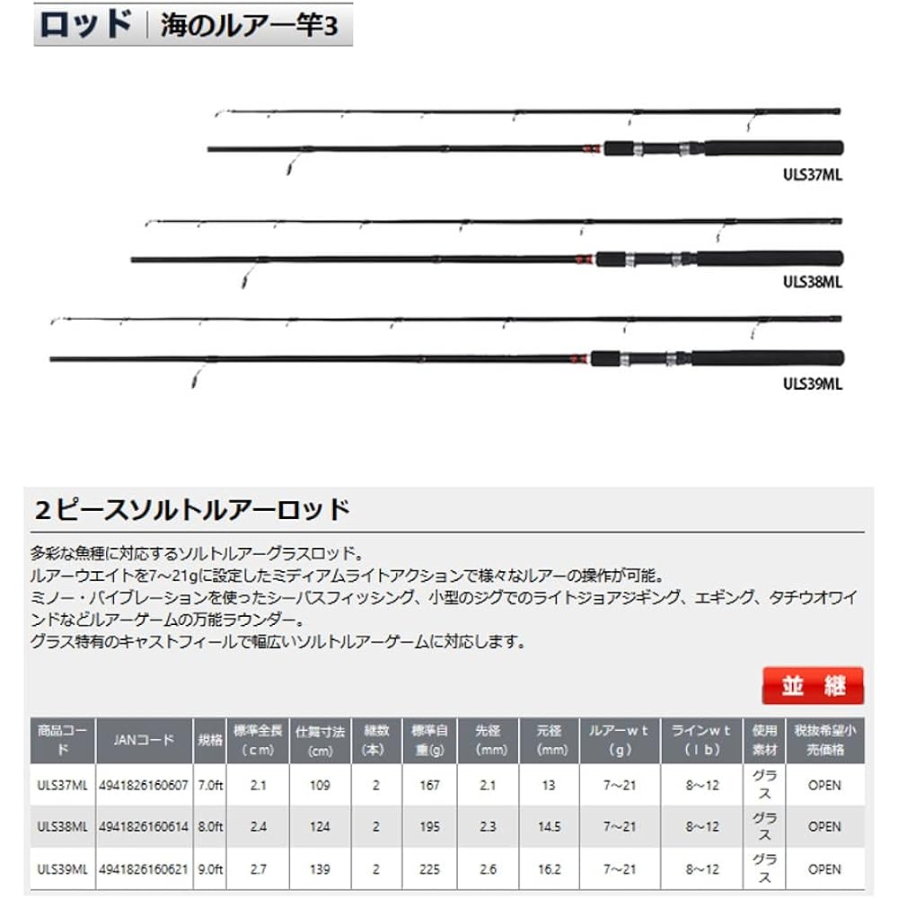 Osaka Fishing Gear (OGK) Parallel Salt Lure Rod Sea Lure Rod III