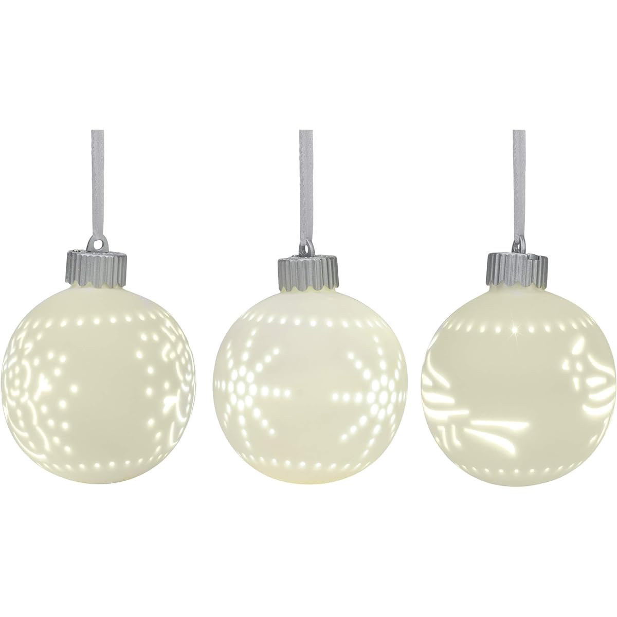 Mark Feldstein & Associates Snowman Snowflake Cardinal Red 3.5" Porcelain Ceramic Ornaments, Set of 3